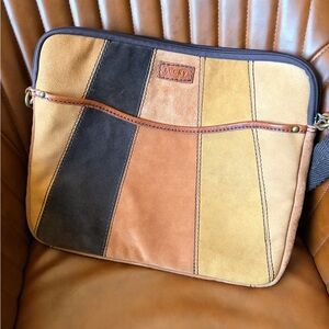 LUCKY BRAND Tan and Black Laptop Bag